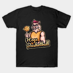 Hog Basketball Illustration T-Shirt